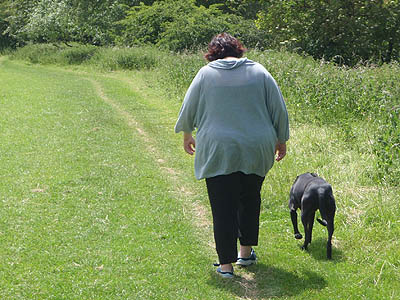 Walking the dog near Keynsham