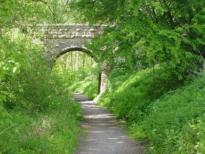 The old railway line is now a cycle path