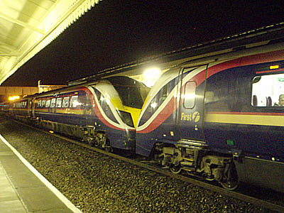 Two Adelante trains at Chippenham